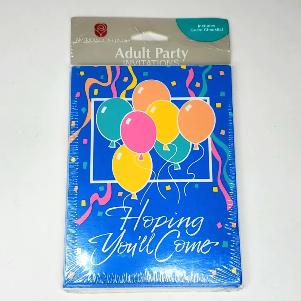 American Greetings Adult Party Invitations With Envelopes for 8